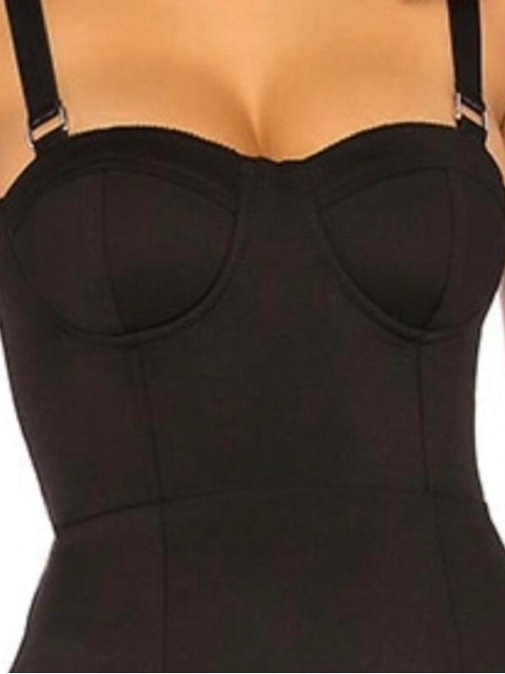 NWT Revolve Superdown Savannah Corseted Bodycon Mini Dress Black Size M - Picture 4 of 16